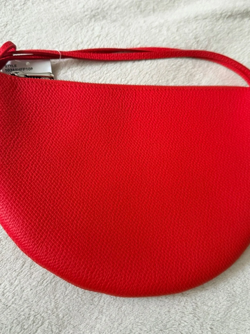 Longchamp Le Roseau Leather Wristlet Clutch bag in Red Vermilion New